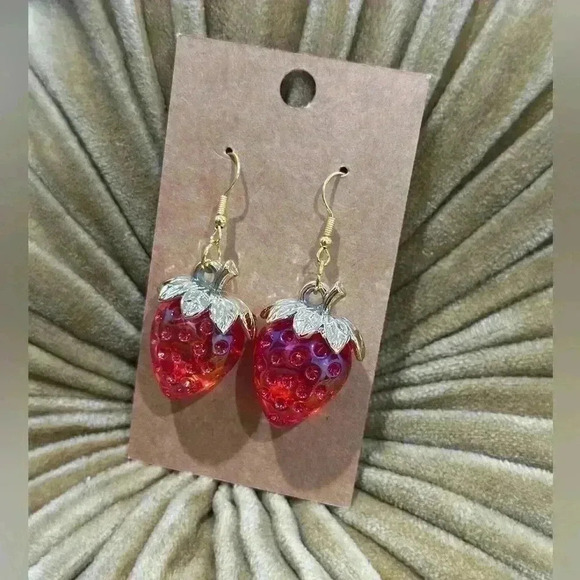 Jewelry - Handmade strawberry earrings